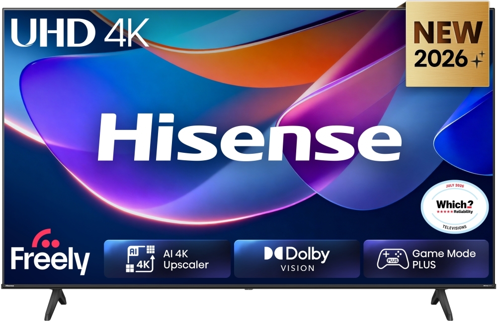 Hisense 58A6STUK A6S 58" 4K Ultra HD DLED Smart TV with VIDAA OS and AI Upscaling in Black