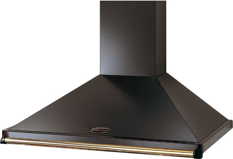 Rangemaster Classic CLAHDC90BB 90cm Chimney Cooker Hood Black / Brass, Black with Brass Trim