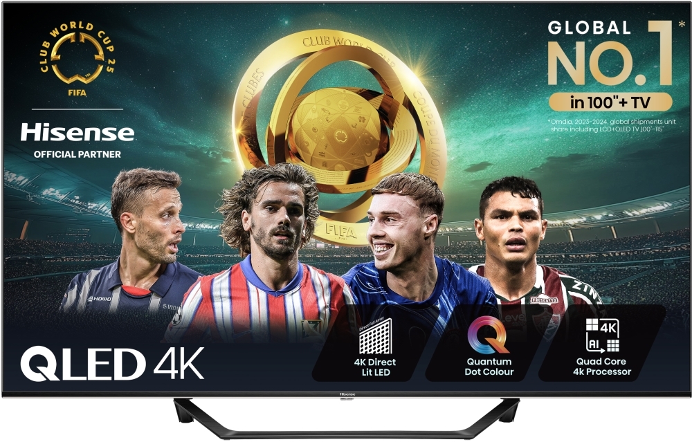 Hisense Grey 65A7nqtuk 65" 4K Qled Smart Tv