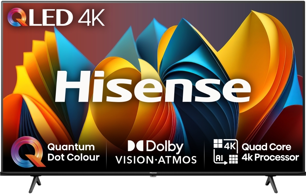 Hisense Black 65E7nqtuk 65" 4K Qled Smart Tv