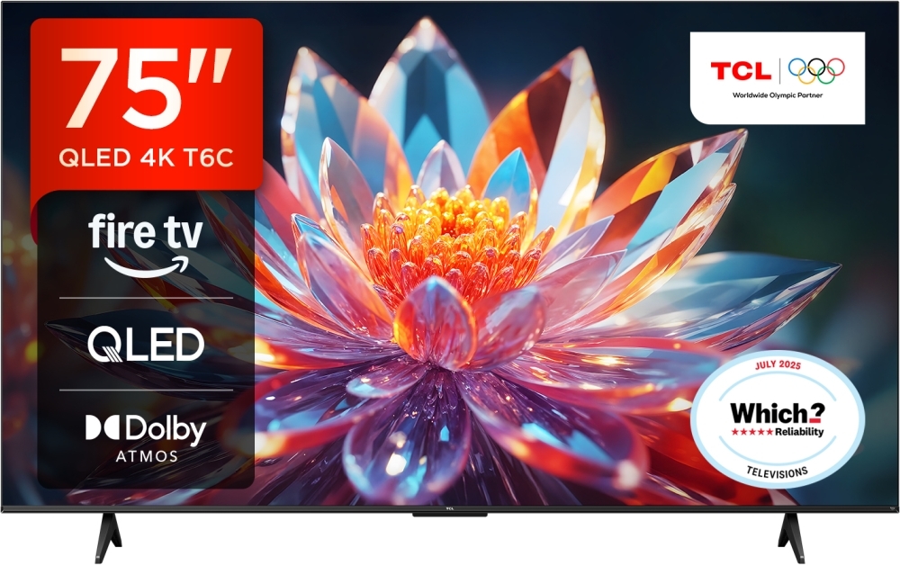 TCL 75T6C-UK 75" QLED Smart Television