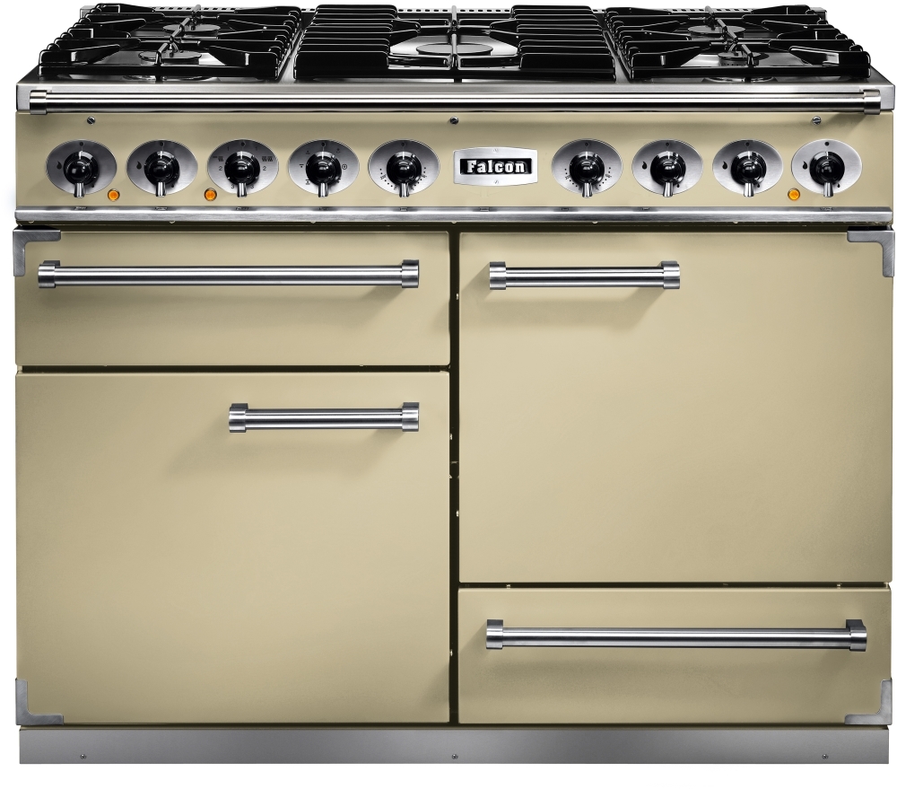 Buy Falcon 1092 Deluxe Cream Chrome 110cm Dual Fuel Range Cooker (76850