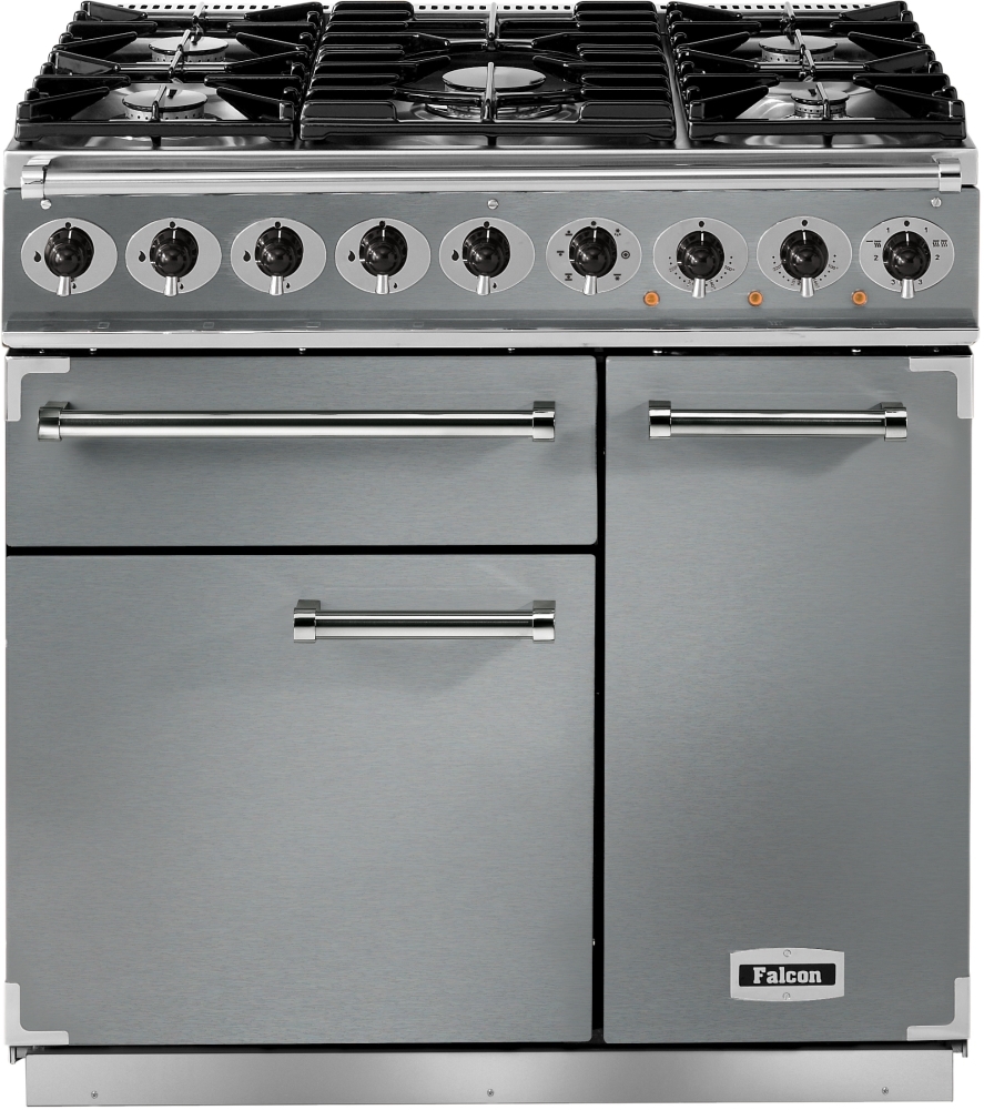 Buy Falcon 900 Deluxe Stainless Steel Chrome 90cm Dual Fuel Range
