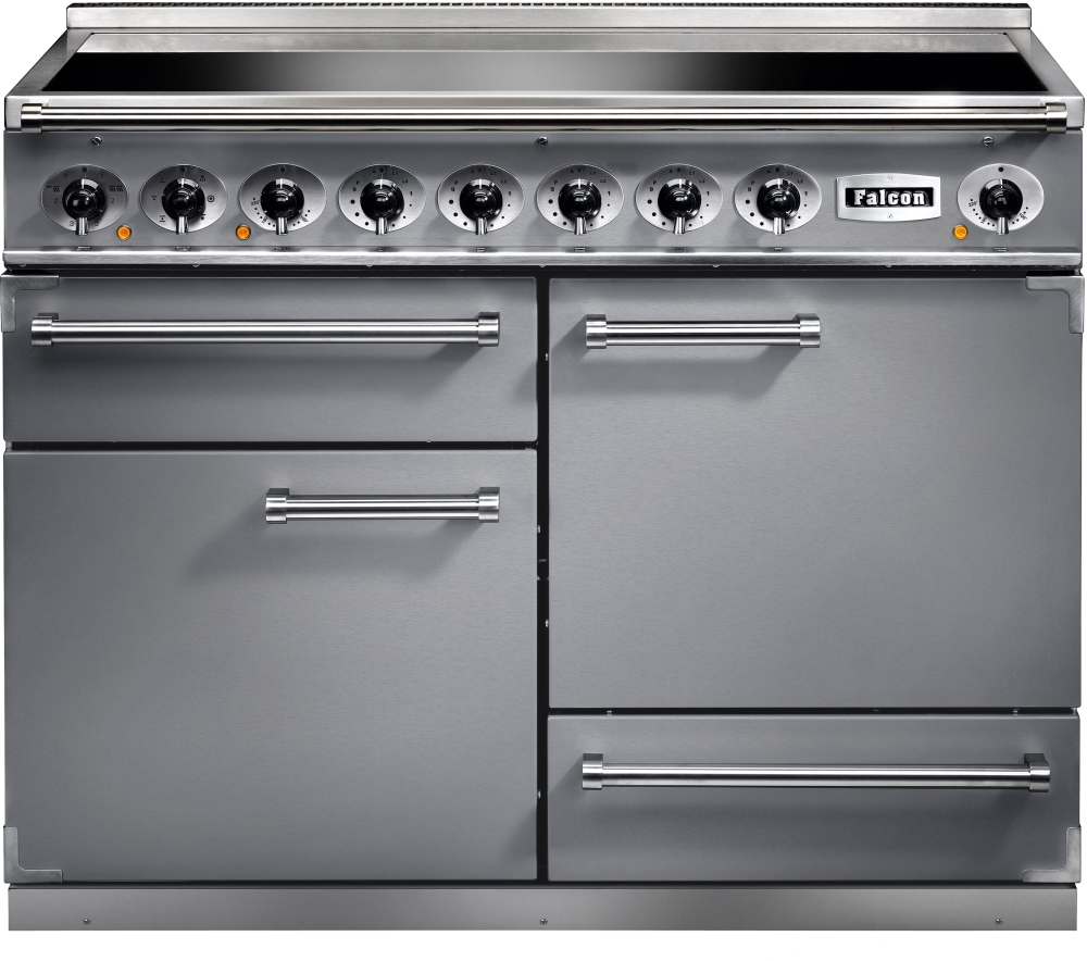 Falcon 1092 Deluxe Stainless Steel Chrome 110cm Induction Range Cooker, A Rated