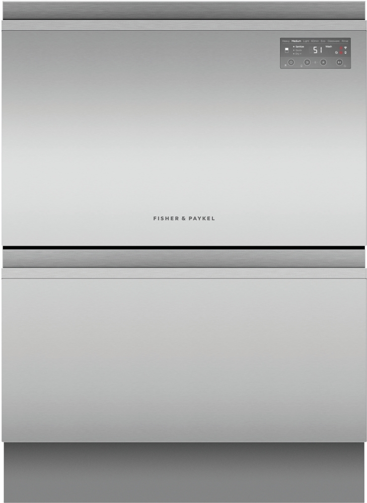 Fisher & Paykel - Integrated Dish Drawer - 12 Place Settings - Stainless Steel DD60D2HNX9 Series 7 Contemporary