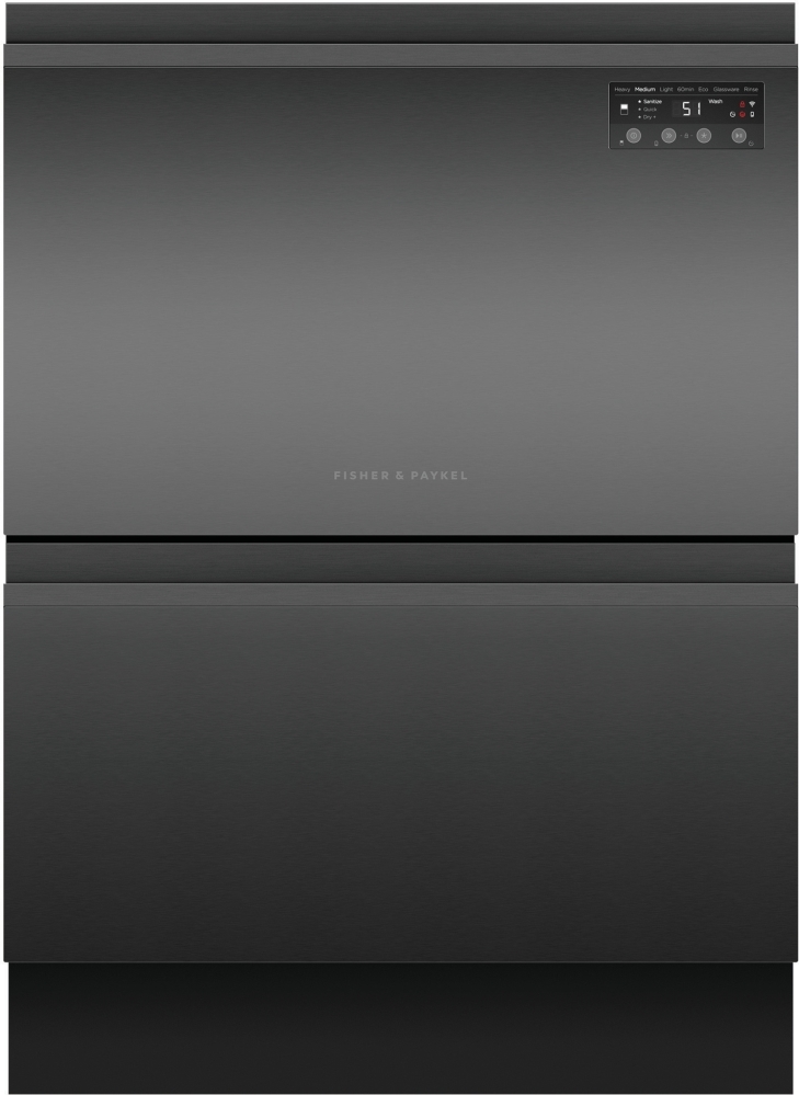 Fisher & Paykel DD60D2HNB9 Integrated Dish Drawer - 12 Place Settings - Fully Built-in - 7 Wash Programs - Black DD60D2HNB9 Series 7 Contemporary