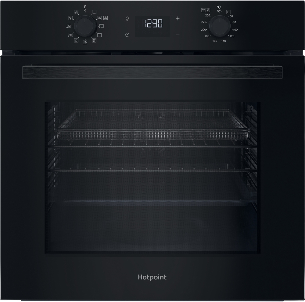 Hotpoint - HO 458CF B UK - Built-In Electric Single Oven - 71L - Black HO 458CF B UK