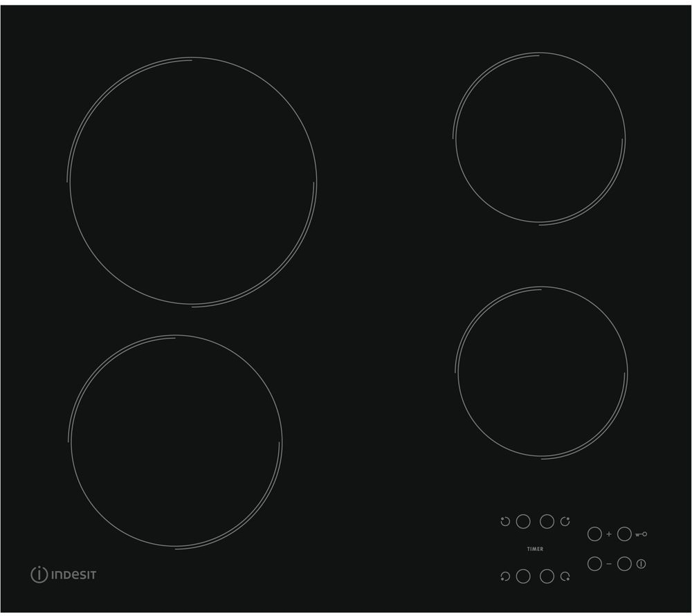 Indesit RI161C 60cm wide 4 Zone Ceramic Hob, Touch Control, 9 Power Levels - Image 5