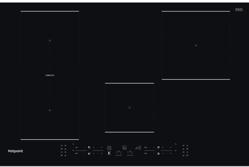 Hotpoint TB3977BBF Induction Hob - 77cm Width - Black - 4 Zone - Touch Control TB3977BBF