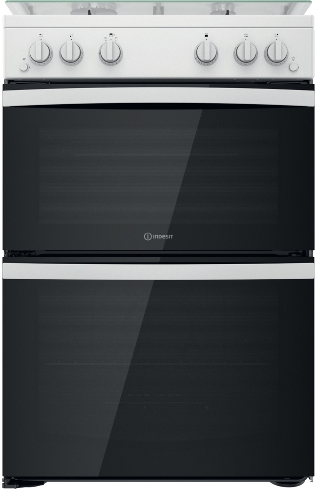 Indesit White Id67g0mcw/Uk Gas Cooker With Double Oven