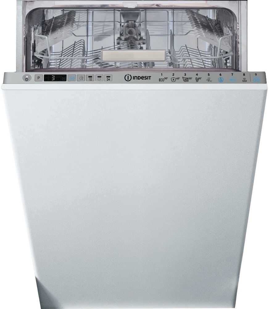 Indesit Stainless Steel Dsio3t224ezukn Fully Integrated Slimline Dishwasher