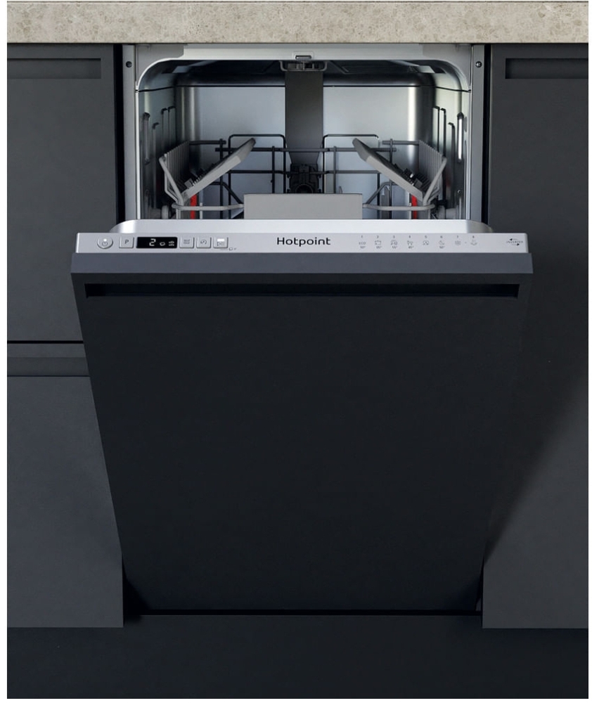 Hotpoint Silver Hsicih4798bi Fully Integrated Slimline Dishwasher