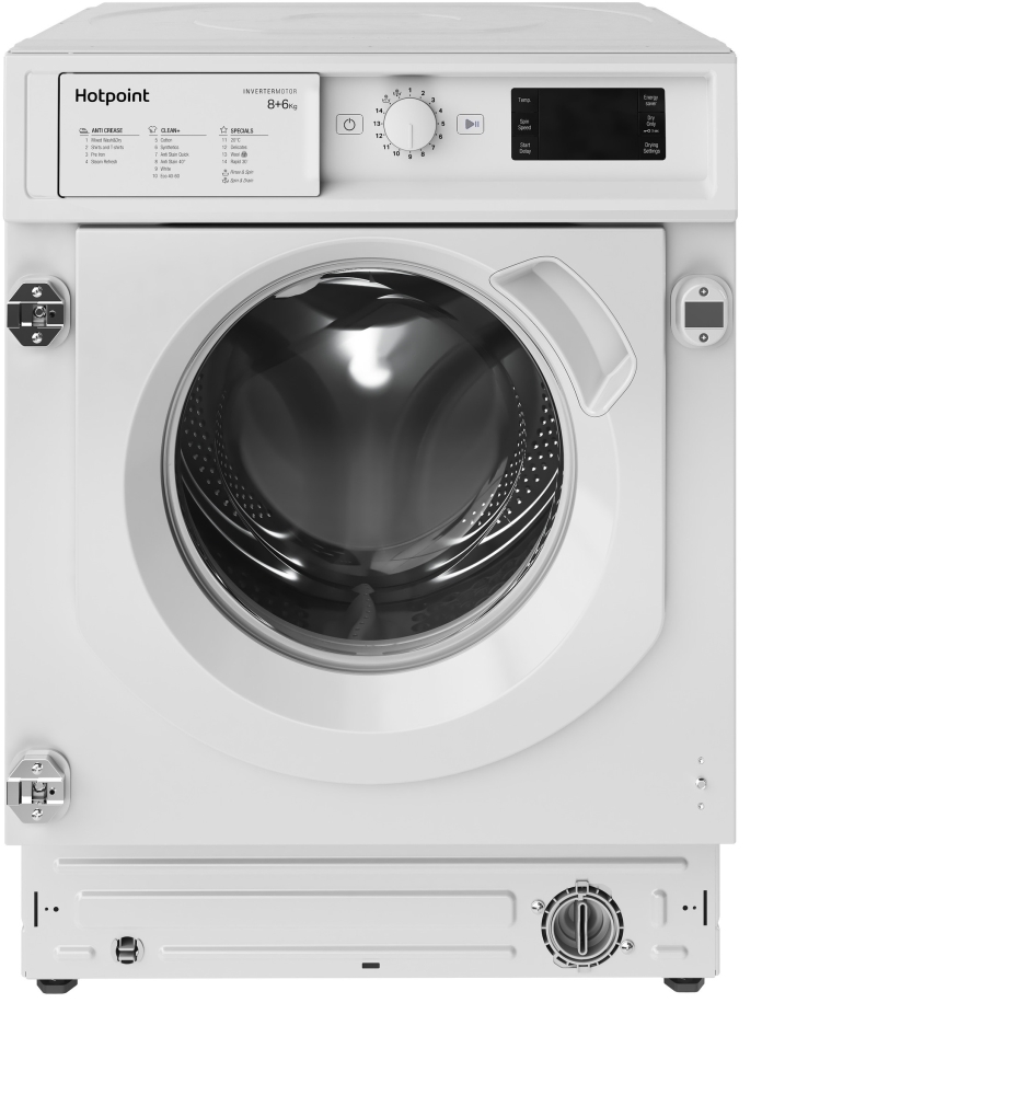 Hotpoint BIWDHG861485UK Integrated Washer Dryer - 8kg Wash / 6kg Dry - 1400 Spin - White BIWDHG861485UK