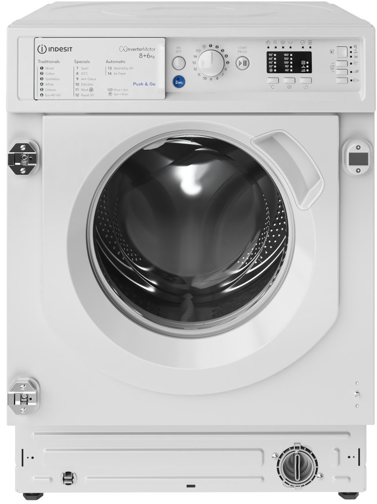 Indesit White Push&Go Bi Wdil 861485 Uk 8/6Kg Integrated Washer Dryer - Image 10