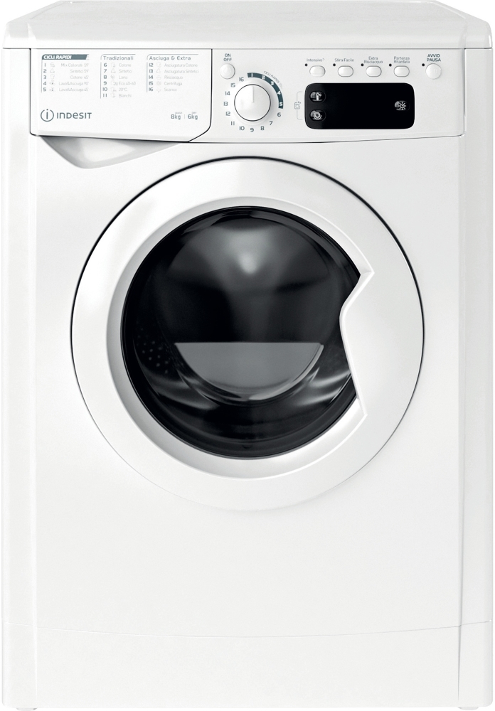 Image of Indesit 8kg Wash 6kg Dry 1400rpm Washer Dryer - White