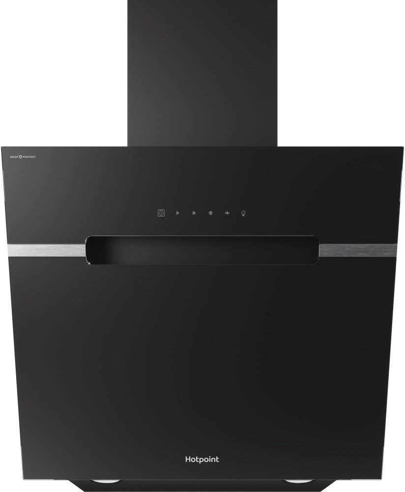 Hotpoint PHVS61FLTDPK 60cm Angled Chimney Cooker Hood - Black - Image 3