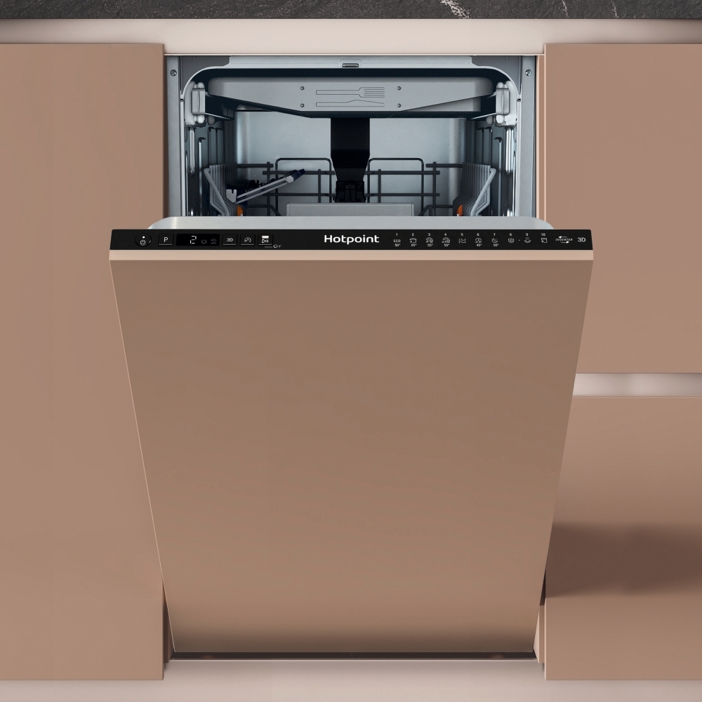 Hotpoint Hp6Ic11Bs7La0Uk Integrated 45Cm Wide Slimline Dishwasher - Black - Dishwasher Only - Image 4