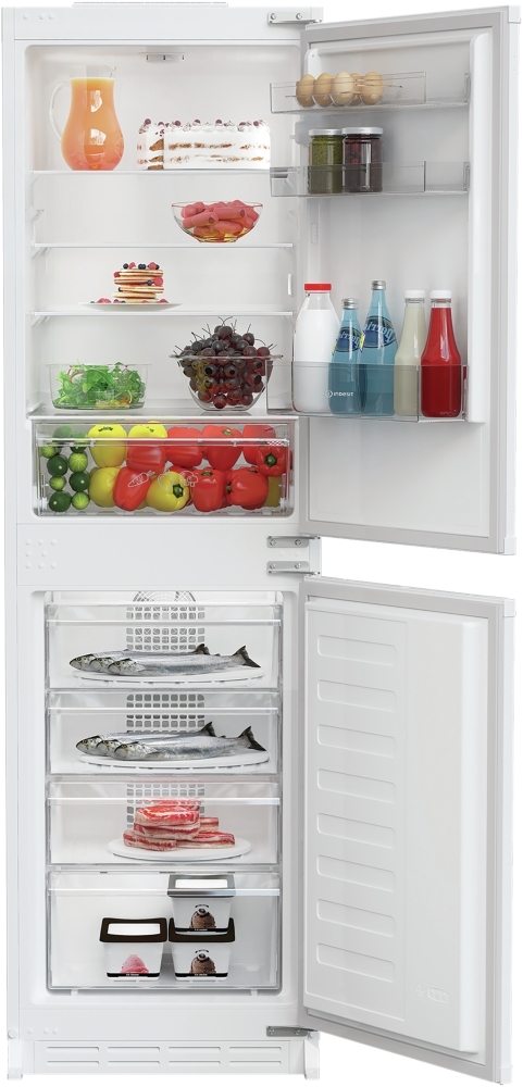 Indesit KINH 1261 B4UK Built-in Fridge Freezer - 178cm Height - 254L Total Capacity - No Frost - White - Image 4