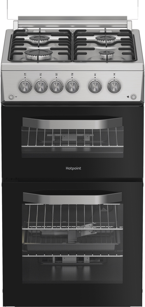 Hotpoint Stainless Steel Hdg5gdcx Gas Cooker With Double Oven