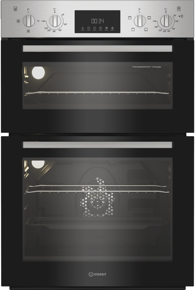 Indesit DII 10D IX Electric Double Oven - Stainless Steel - 105 L Capacity - Image 6