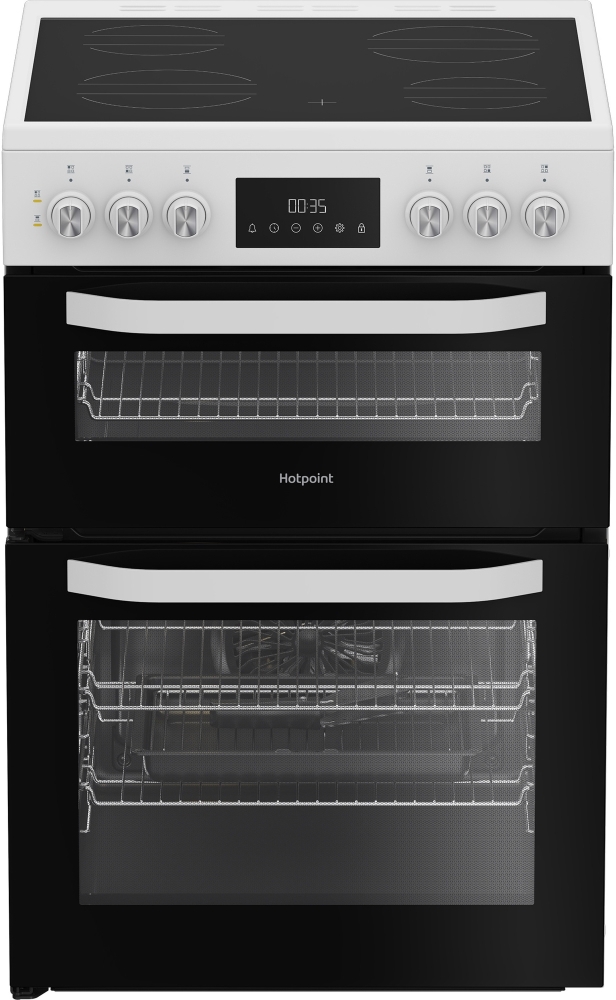 Hotpoint White Hde6vdw Electric Cooker - Image 5