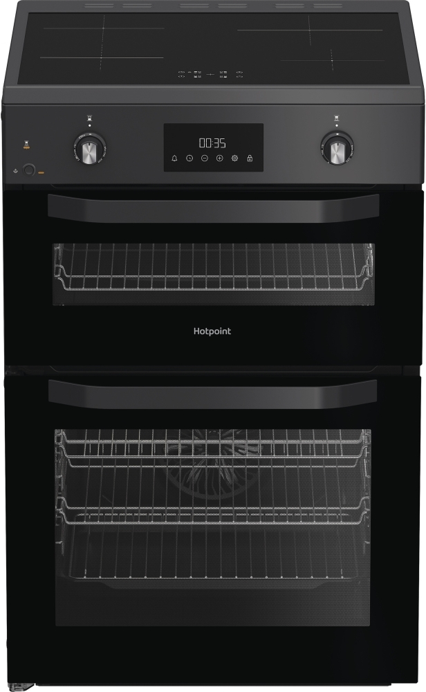 Hotpoint Hde6Idc2Sa - Electric Double Cooker - Dark Silver - Image 3