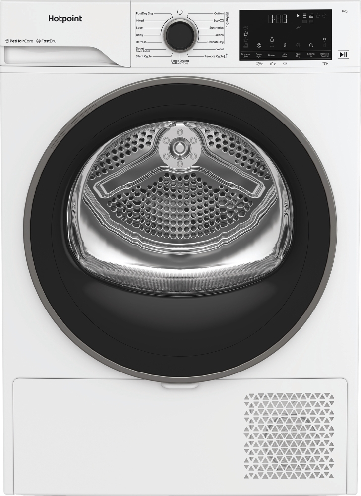 Hotpoint Fabriccare C Hd 84M Wbs Uk Wifi-Enabled 8 Kg Heat Pump Tumble Dryer - White, White - Image 5