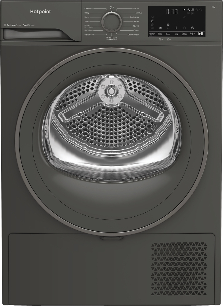 Hotpoint CHD93MGGUK 9KG - 60cm Heat Pump Tumble Dryer with PetHairCare - Grey - Image 5