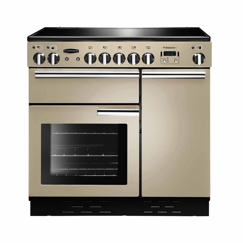 Rangemaster Professional Plus PROP90ECCR/C 90cm Ceramic Range Cooker Cream / Chrome, A Rated