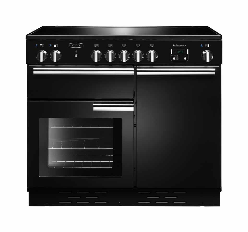 Rangemaster Professional Plus PROP100EIGB/C 100cm Induction Range Cooker Black / Chrome, A Rated