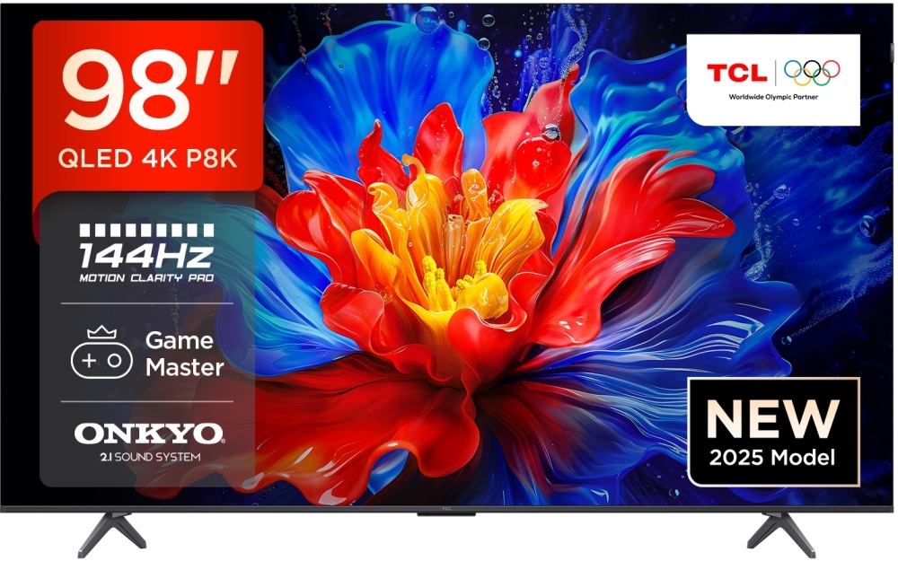 TCL 98" QLED 4K UHD Smart TV - Google TV - 98P8K-UK 98P8K-UK