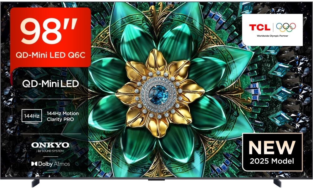 TCL 98" QLED 4K UHD Smart TV - Mini LED QD-Mini LED Google TV - 98Q6C-UK 98Q6C-UK