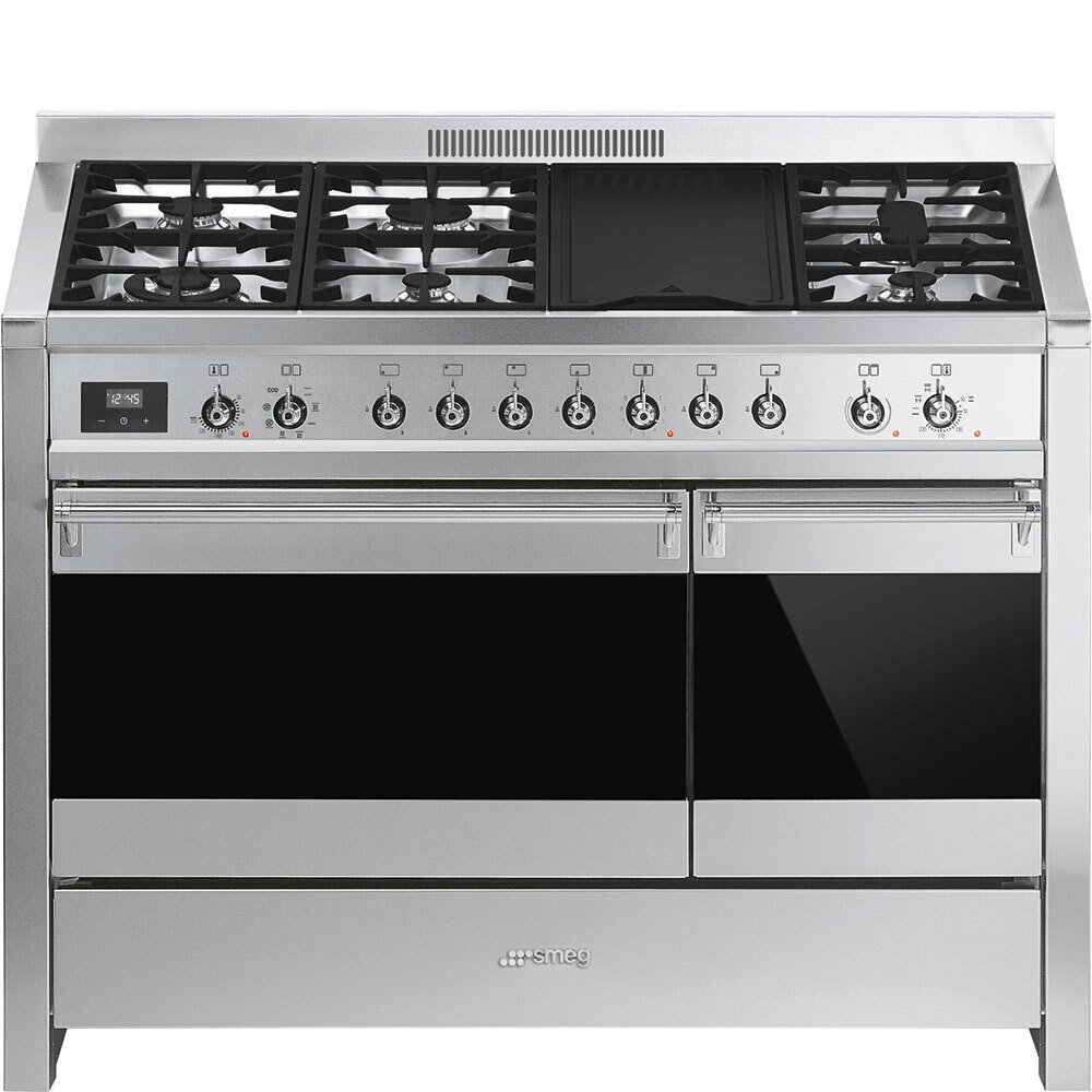 Buy Smeg Opera A381 120cm+ Dual Fuel Range Cooker Stainless Steel