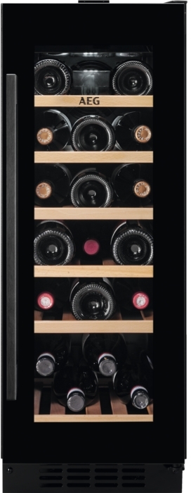 AEG - Thermoelectric Wine Cooler - Built-in - 20 Bottle Capacity - Black AWS4020B5B