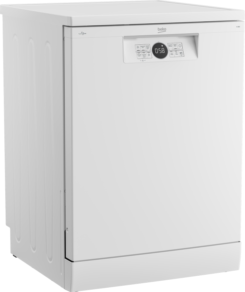 Beko Dishwasher, 14 Place Settings, D Rated, Freestanding White Bdfn26432w