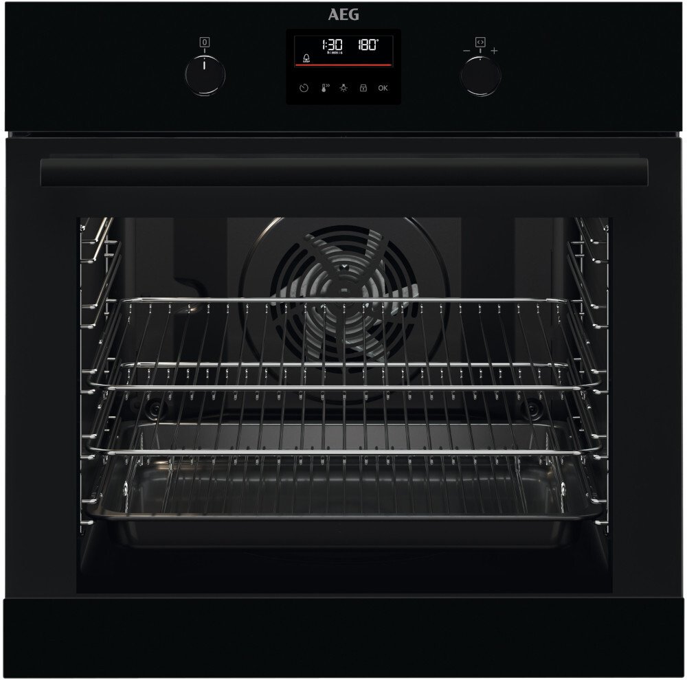Aeg Black Beb335061b 6000 Surroundcook Built-In Electric Single Oven