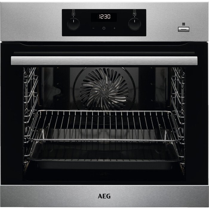 Aeg Stainless Steel Bes355010m Steambake Built-In Electric Single Oven