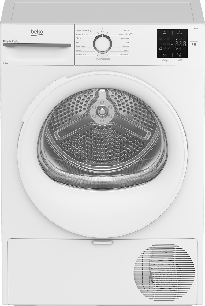 Beko Bm3t3822w 8Kg Heat Pump Tumble Dryer - White - A+ Rated - Image 3