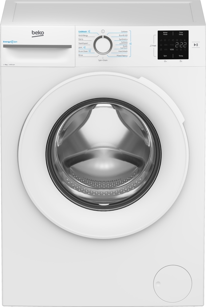 Beko BMN3WT3841W 8kg Washing Machine - 1400rpm Spin - White BMN3WT3841W