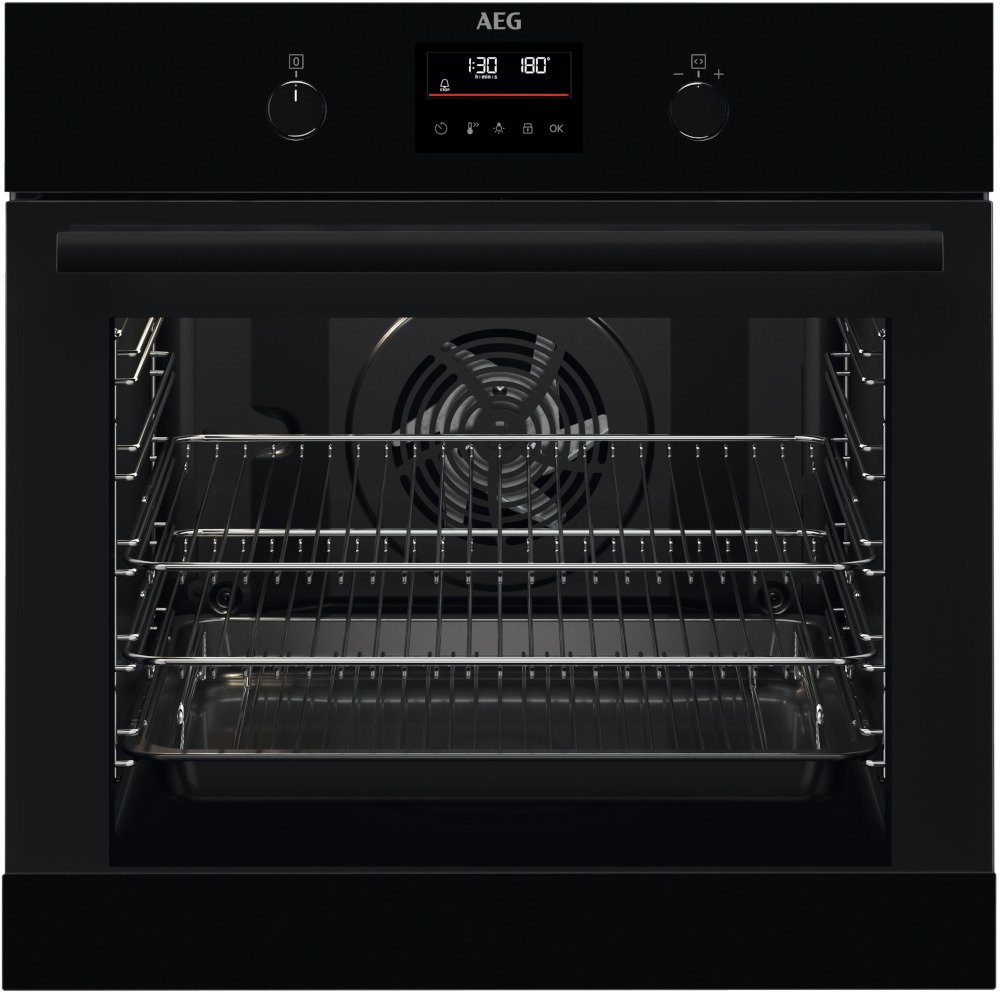 Aeg Black Bpk355061b 6000 Steambake Built-In Electric Single Oven