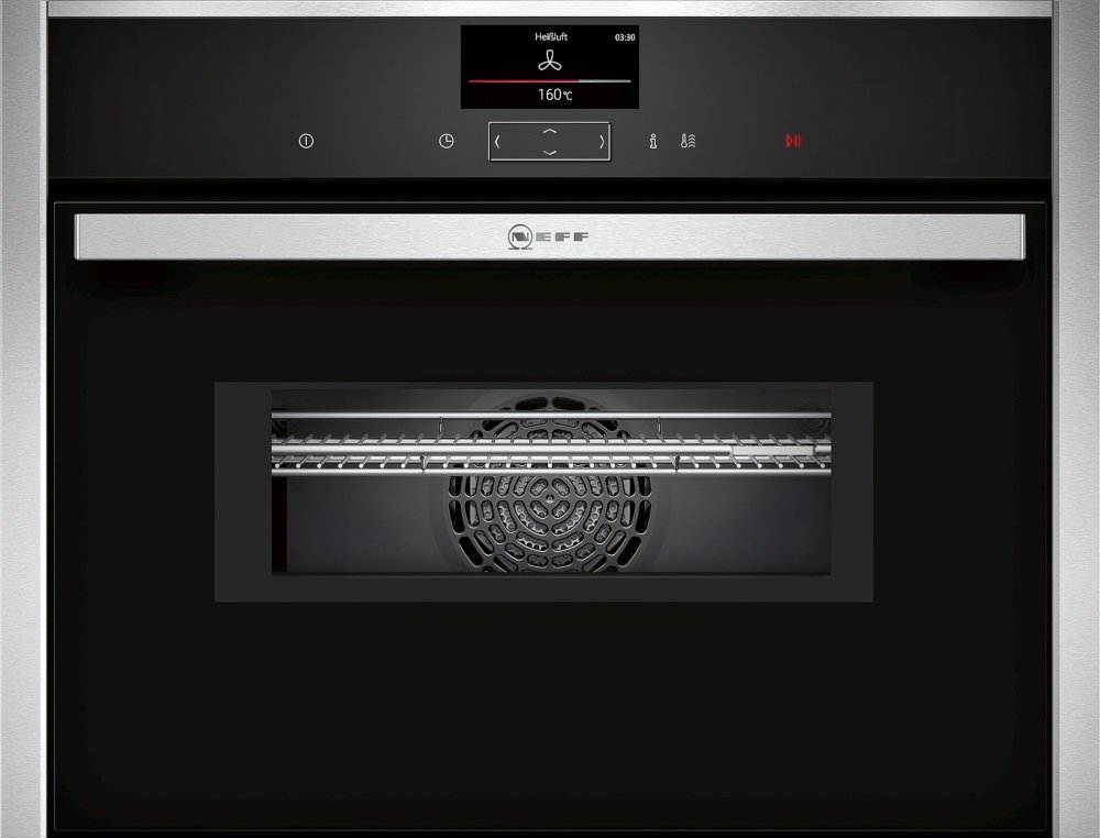 Neff C27MS22H0B N90 Compact Oven with Microwave Function, Stainless Steel