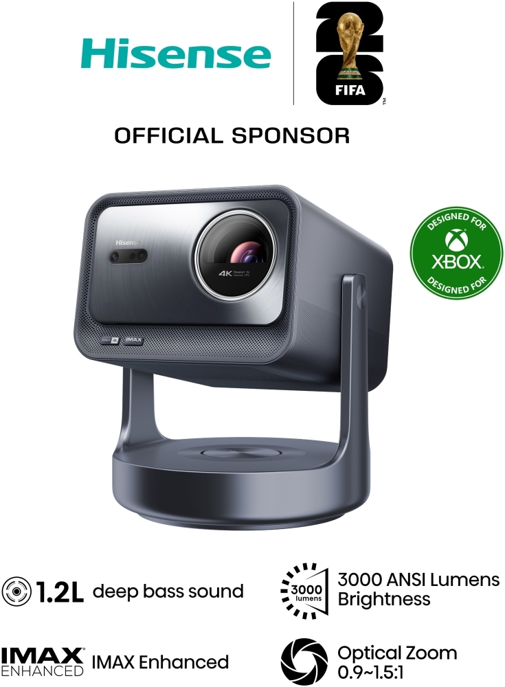 Hisense - C2 Ultra - Laser Smart Mini Projector - 4K Ultra HD - Grey C2 Ultra