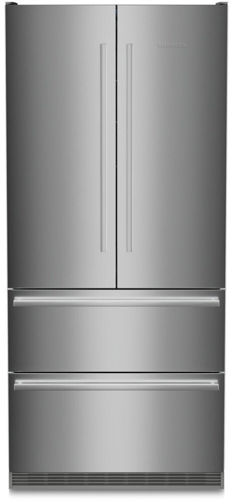 Liebherr CBNste 8872 American Fridge Freezer, Silver, E Rated, Plumbed, Ice Dispenser, Freestanding, CBNSTE8872