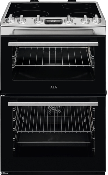 AEG CCX6530ACM Ceramic Electric Cooker with Double Oven - Stainless Steel CCX6530ACM