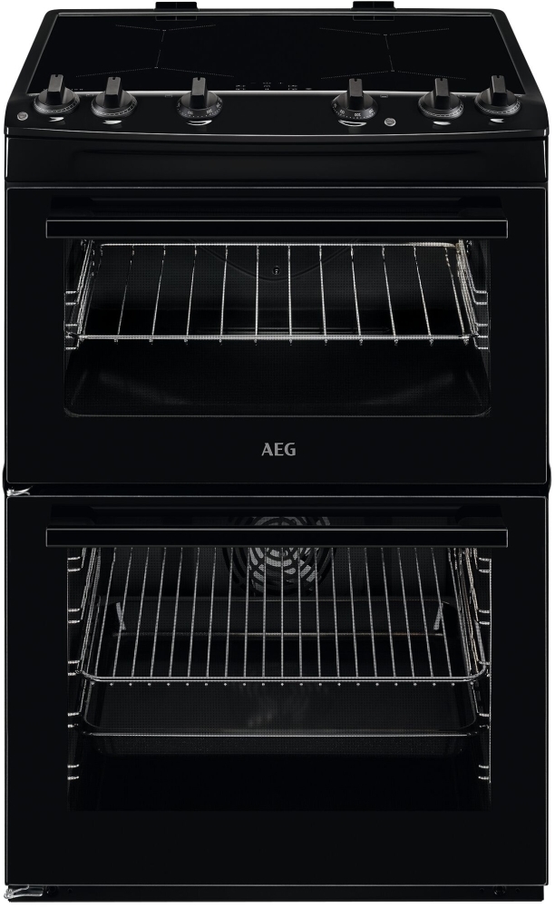 AEG CIX6500ABB Induction Cooker - Double Oven - 4 Zone Hob - 77L/39L Capacity - Black CIX6500ABB