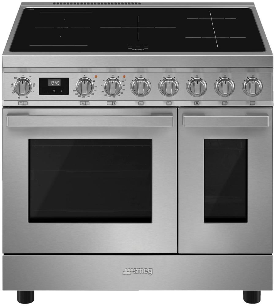 Smeg CPF92IMX Portofino Stainless Steel 90cm Induction Range Cooker, A