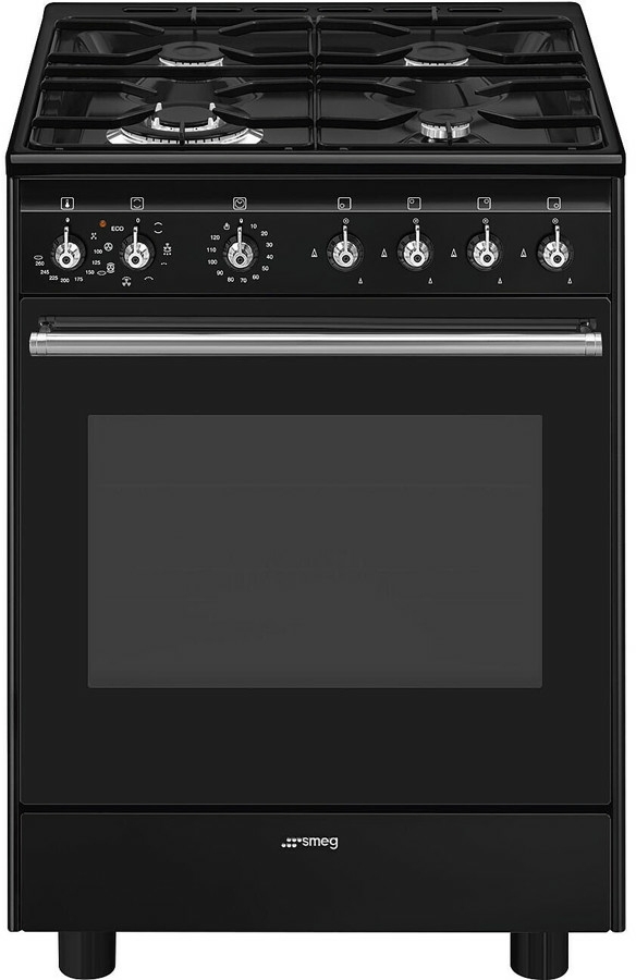 Smeg Black Cx61gmbl Dual Fuel Cooker 60X60 Cm 70 L Oven Capacity - Image 6