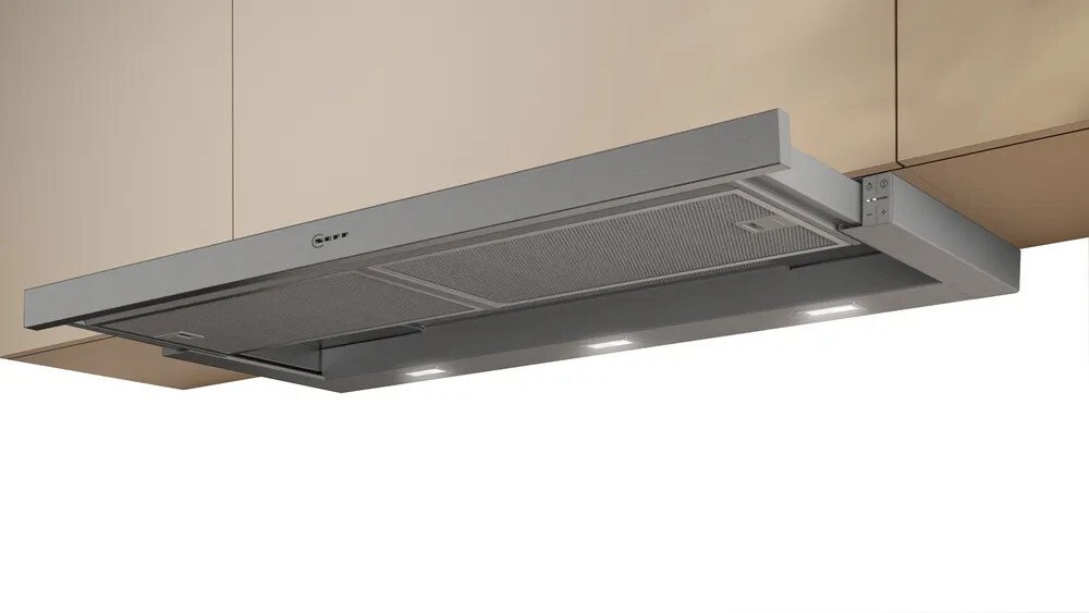 Neff D49ED22N1B N50 Telescopic Cooker Hood, Silver Metallic, A Rated