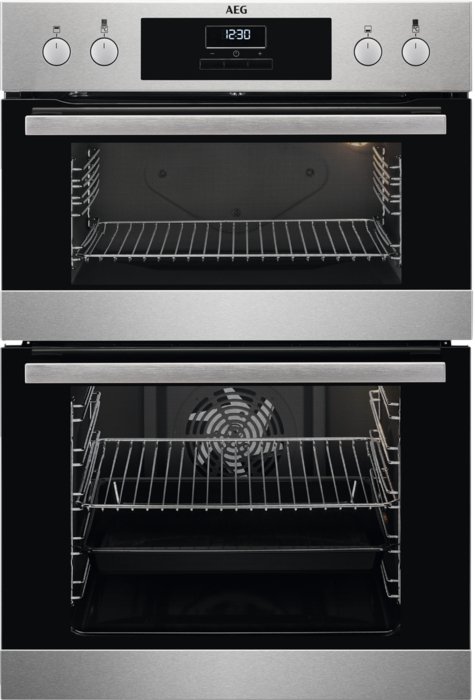 AEG DCB331010M SurroundCook Built-In Electric Double Oven, Stainless Steel, A Rated