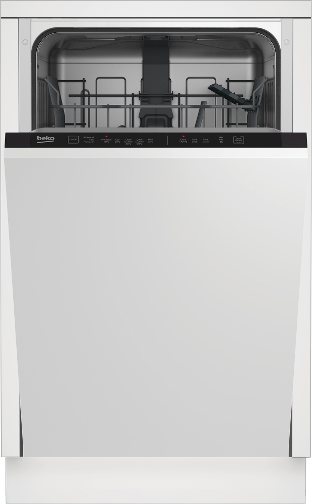 Beko DIS15020 Fully Integrated Slimline Dishwasher, 10 Place Settings